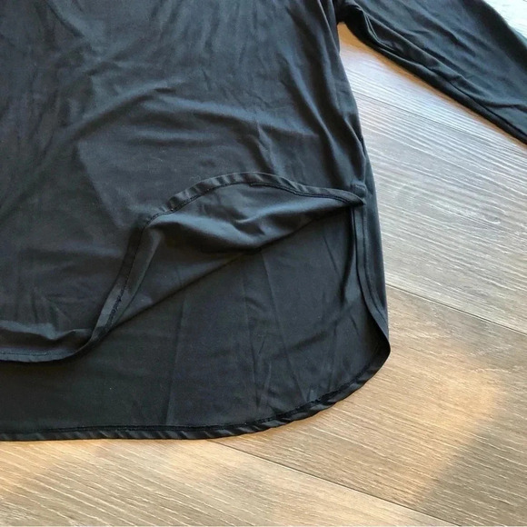 Layer 8 Black Athletic Long Sleeve Shirt With Thumb Holes Size Medium - Picture 3 of 11